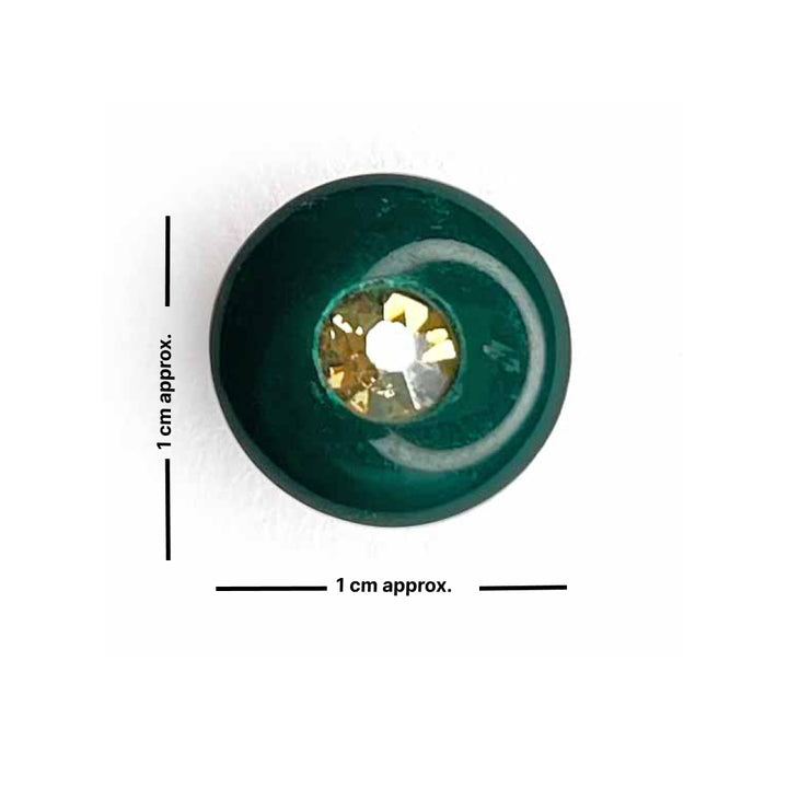 Bottle Green Color Round Fancy Buttons Set Of 10 | Bottle Green Color Round Fancy Buttons | Bottle Green Color | Fancy Button | Buttons | Art Craft | Decoration | Festivals | Jewellery Making | Jewellery | Project | Diy | Essentials | Adikala Craft Store