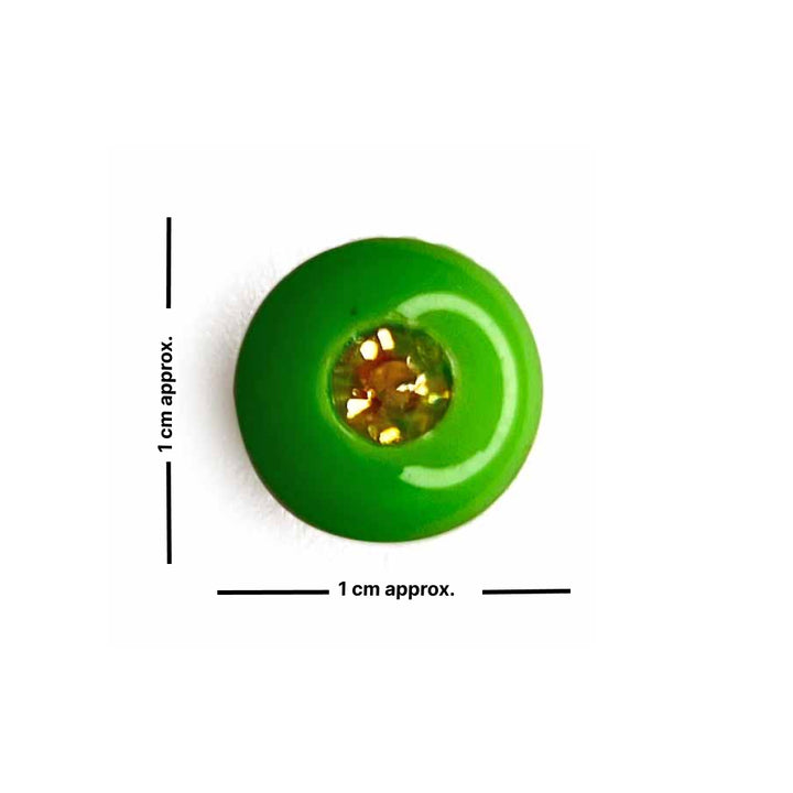 Parrot Green Color Round Fancy Buttons Set Of 10 | Parrot Green Color Round Fancy Buttons | Parrot Green Color | Fancy Button | Buttons | Art Craft | Decoration | Festivals | Jewellery Making | Jewellery | Project | Diy | Essentials | Adikala Craft Store