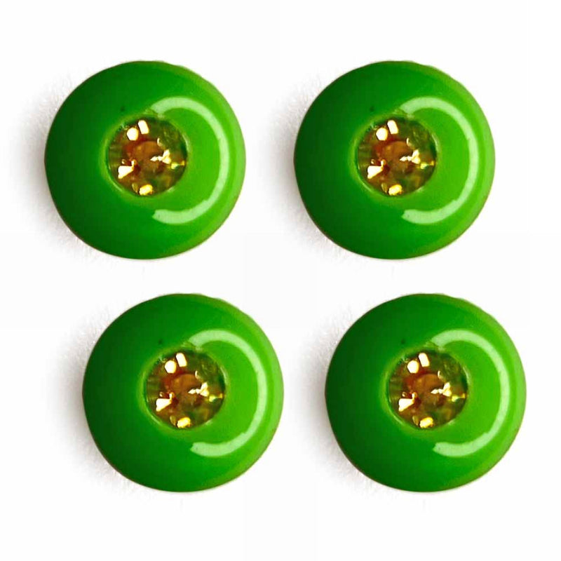 Parrot Green Color Round Fancy Buttons Set Of 10 | Parrot Green Color Round Fancy Buttons | Parrot Green Color | Fancy Button | Buttons | Art Craft | Decoration | Festivals | Jewellery Making | Jewellery | Project | Diy | Essentials | Adikala Craft Store