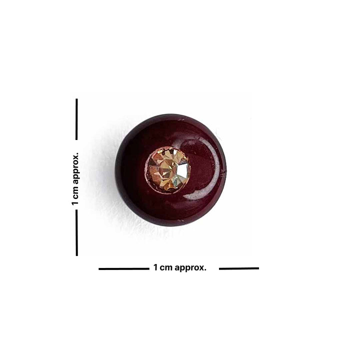 Wine Color Round Fancy Buttons Set Of 10 | Round Fancy Buttons Set Of 10 | Round Fancy Buttons | Adikala | Fancy Button | Buttons | Art Craft | Decoration | Festivals | Jewellery Making | Jewellery | Project | Diy | Essentials | Adikala Craft Store