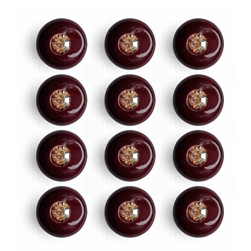 Wine Color Round Fancy Buttons Set Of 10 | Round Fancy Buttons Set Of 10 | Round Fancy Buttons | Adikala | Fancy Button | Buttons | Art Craft | Decoration | Festivals | Jewellery Making | Jewellery | Project | Diy | Essentials | Adikala Craft Store