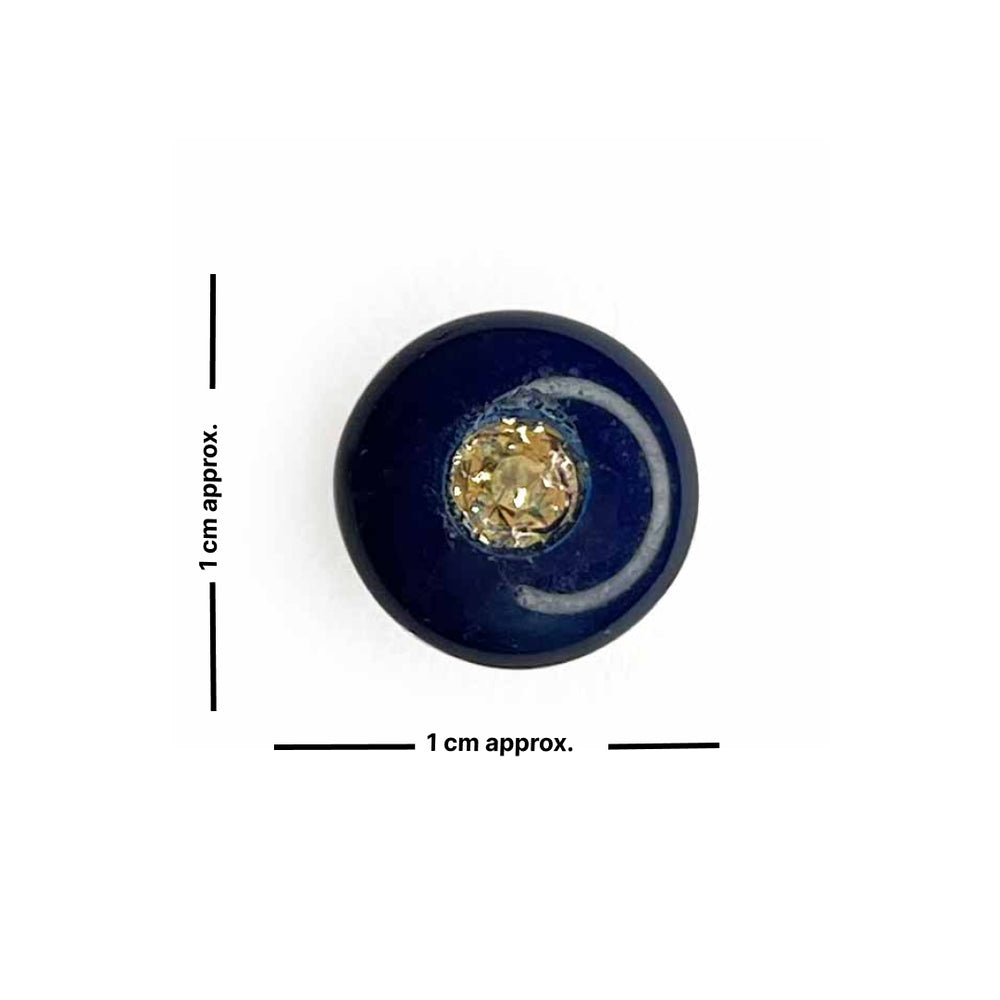 Blue Color Round Fancy Buttons Set Of 10 | Blue Color Round Fancy Buttons | Round Fancy Buttons | Fancy Button | Buttons | Art Craft | Decoration | Festivals | Jewellery Making | Jewellery | Project | Diy | Essentials | Adikala Craft Store