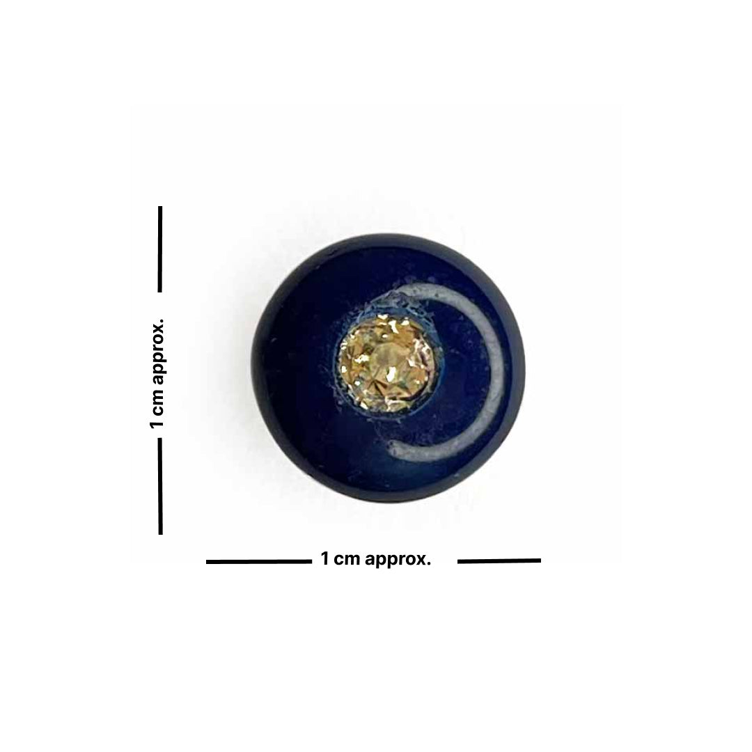 Blue Color Round Fancy Buttons Set Of 10 | Blue Color Round Fancy Buttons | Round Fancy Buttons | Fancy Button | Buttons | Art Craft | Decoration | Festivals | Jewellery Making | Jewellery | Project | Diy | Essentials | Adikala Craft Store