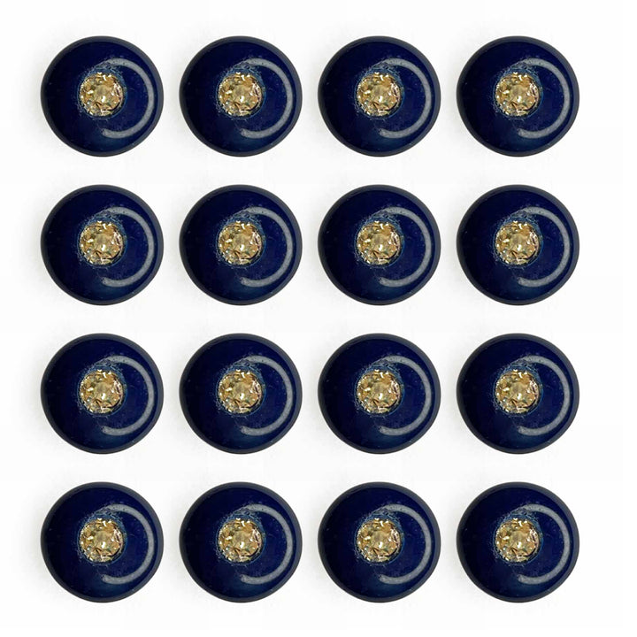 Blue Color Round Fancy Buttons Set Of 10 | Blue Color Round Fancy Buttons | Round Fancy Buttons | Fancy Button | Buttons | Art Craft | Decoration | Festivals | Jewellery Making | Jewellery | Project | Diy | Essentials | Adikala Craft Store