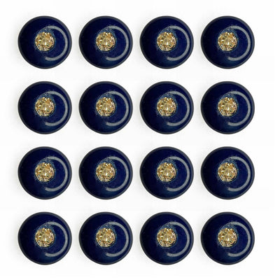 Blue Color Round Fancy Buttons Set Of 10 | Blue Color Round Fancy Buttons | Round Fancy Buttons | Fancy Button | Buttons | Art Craft | Decoration | Festivals | Jewellery Making | Jewellery | Project | Diy | Essentials | Adikala Craft Store