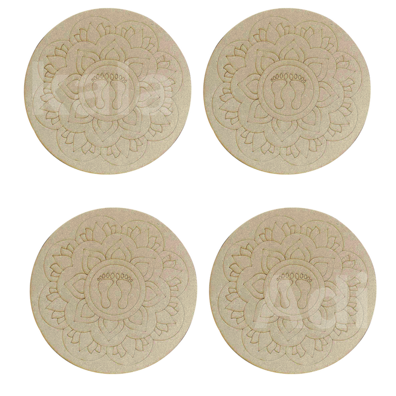 Mandala Charan Engraved Design Wall Plate Base