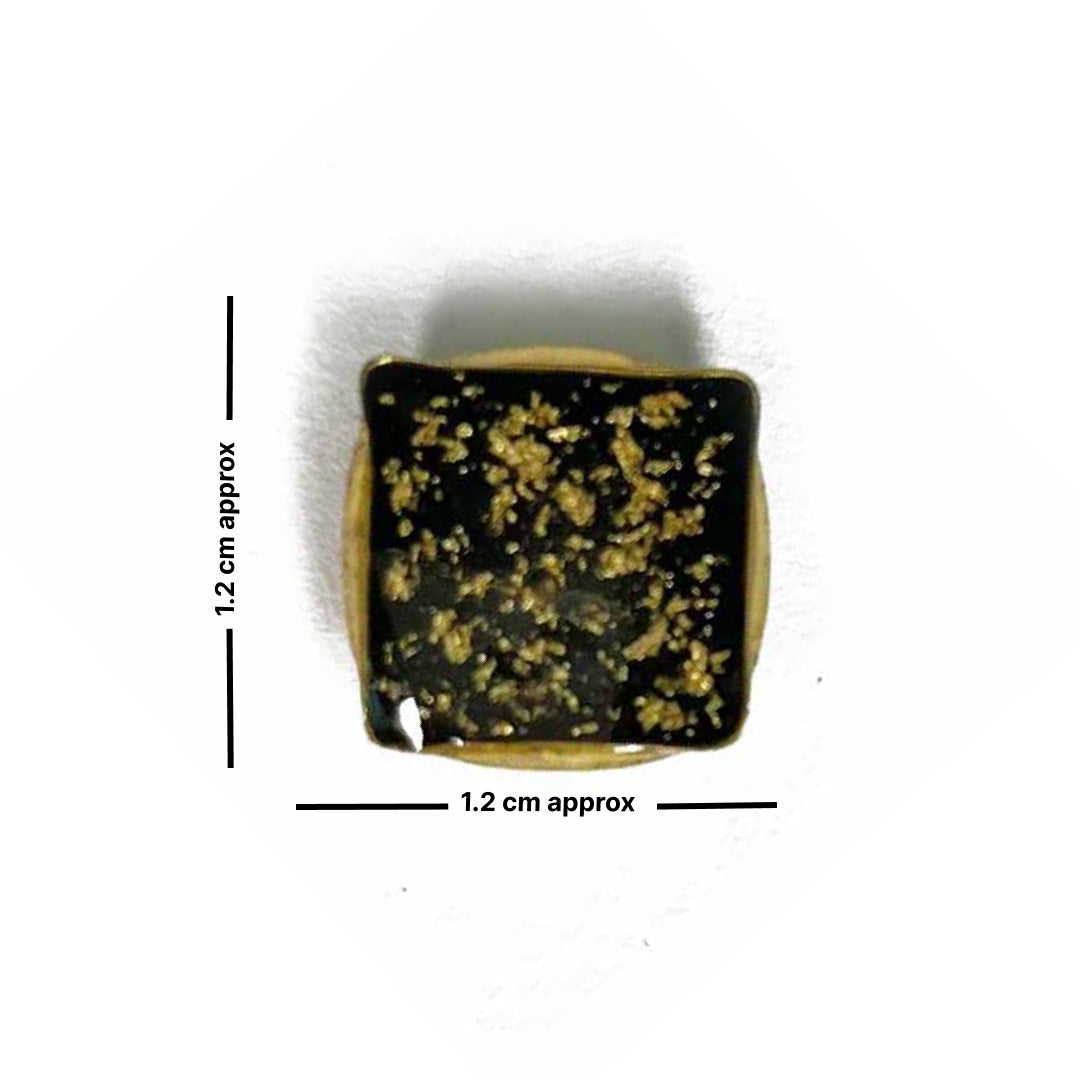 Black Color Square Fancy Buttons Set Of 10 | Fancy Buttons | Craft | Fancy Button | Buttons | Art Craft | Decoration | Festivals | Jewellery Making | Jewellery | Project | Diy | Essentials | Adikala Craft Store