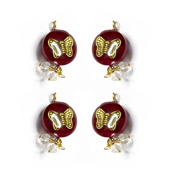 Maroon Round Shape Button | Golden Metal Fancy button | Crystal Beads Stones Button | Butterfly Button | Hanging Button | Crystal Button | Round Shape Button | Fancy Buttons | Dress Making button | Round Shape Button | Buttons | Dress making Button | Beautiful Button | Hobby Craft | Adikala craft Store | Adikala India | Adikala