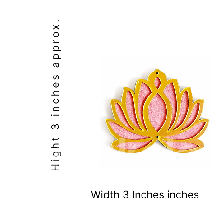 Light Pink Velvet & Golden Acrylic Lotus