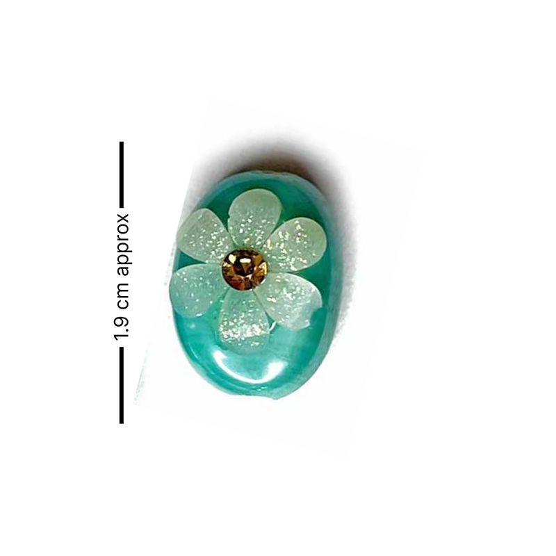 Firozi Color Button | Jarkan | Oval Shape Button | Button Set of 10 | White Flower Button | Fancy Buttons | Dress Making button | Round Shape Button | Buttons | Dress making Button | Beautiful Button | Hobby Craft | Adikala craft Store | Adikala India | Adikala