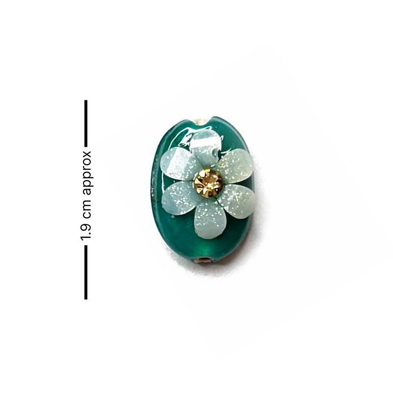 Teal Green Button | Jarkan | Oval Shape Button | Button Set of 10 | White Flower Button | Fancy Buttons | Dress Making button | Round Shape Button | Buttons | Dress making Button | Beautiful Button | Hobby Craft | Adikala craft Store | Adikala India | Adikala