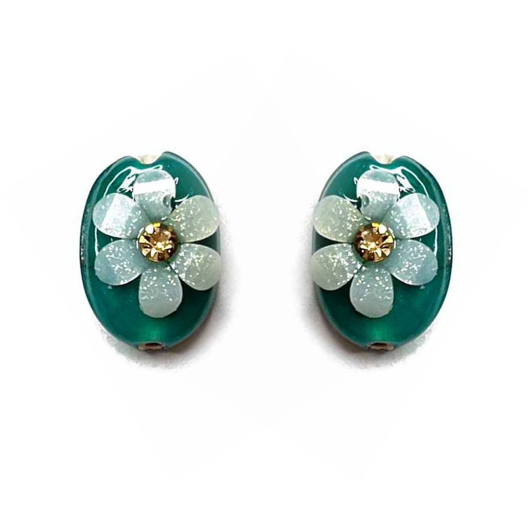 Teal Green Button | Jarkan | Oval Shape Button | Button Set of 10 | White Flower Button | Fancy Buttons | Dress Making button | Round Shape Button | Buttons | Dress making Button | Beautiful Button | Hobby Craft | Adikala craft Store | Adikala India | Adikala