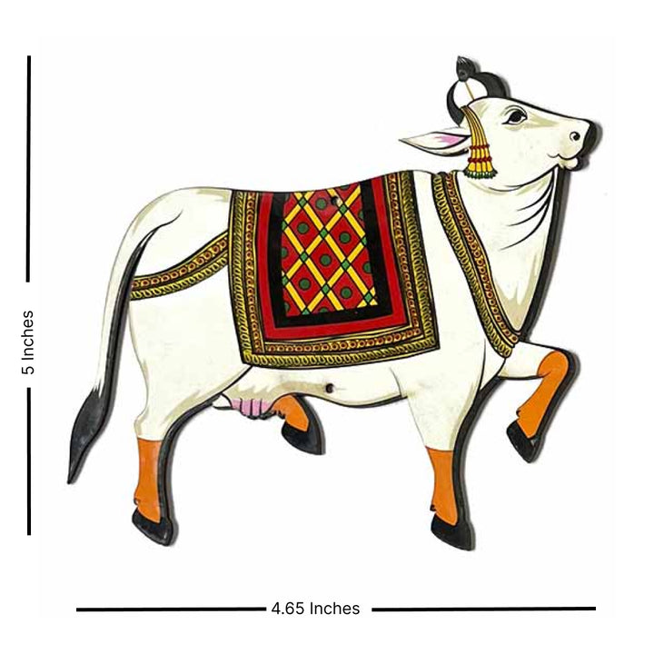 Decorative Pichwai Cow Mdf 5 IN Cutout for Diwali | Dussehra | Rangoli | Pooja | Festival Gift