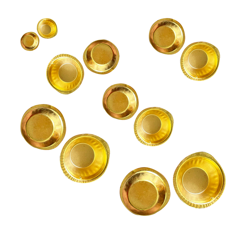 Metal Roli Chawal Golden Katori For Plater Pack Of 12