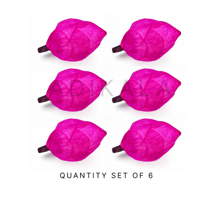 Pink Lotus Flower Bud Set of 6 | Pink Lotus Flower | Flower Bud | Adikala Craft | Art Craft
