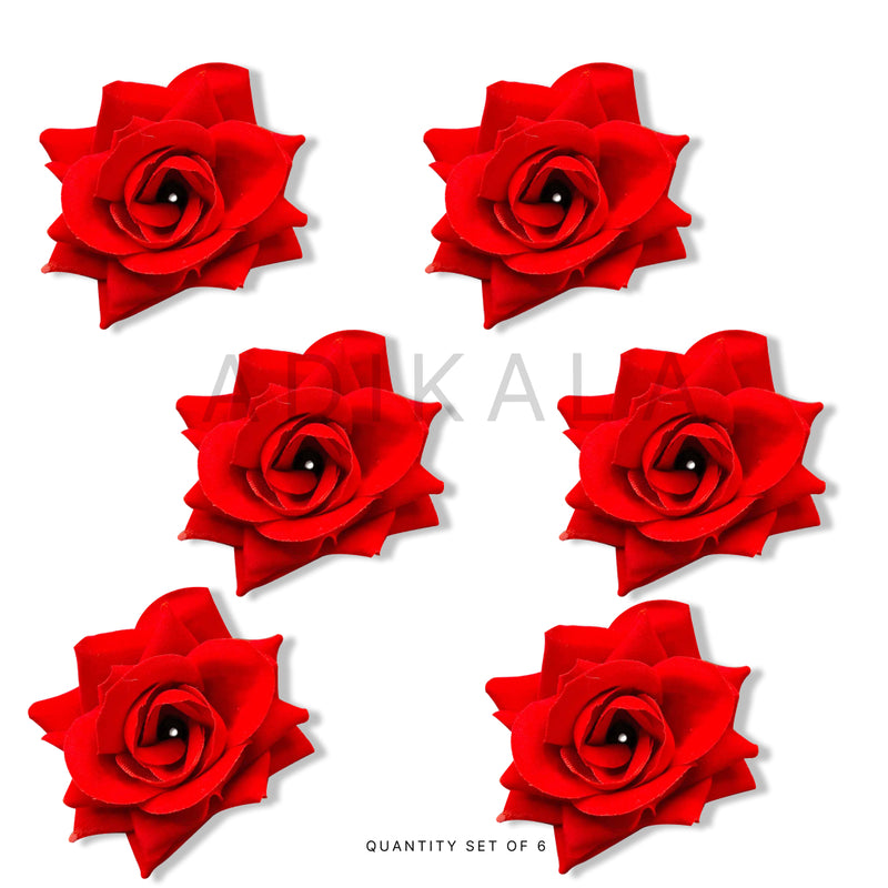 Red Color Artificial Rose Flower Set Of 2 | red Rose Flower | Adikala Craft Store | Art Craft