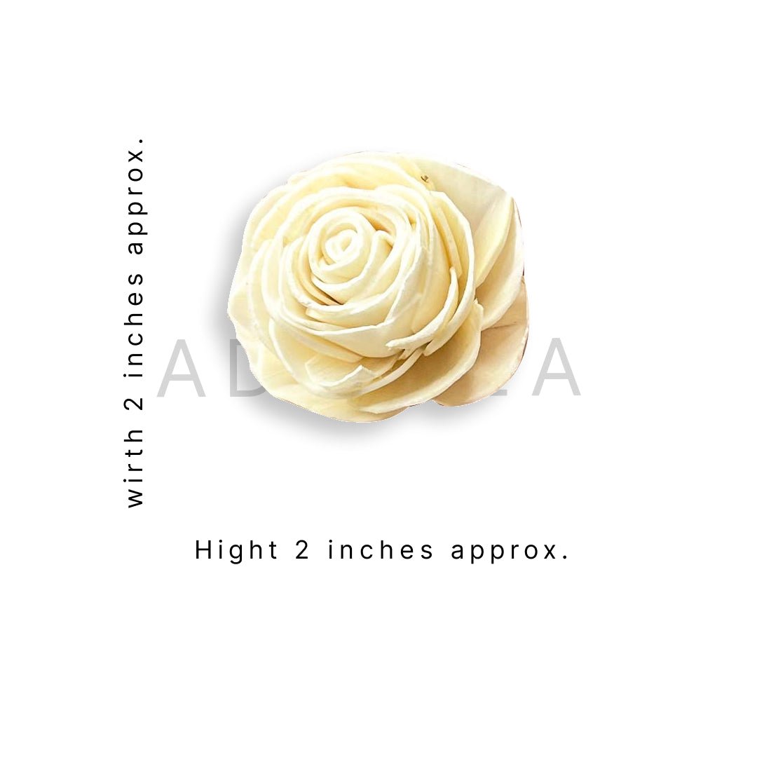 Cream Color Sola Wood Rose Flower | Wood Flower | Cream Color Sola Wood | Cream Color Sola Wood Rose Flower Pack of 10 | Adikala Craft Store | Craft Store | Art Craft | Decoration | Festivals | Adikala | Shadi Decoration | Wedding Decoration | wooden Color Flower | Artificial Flower