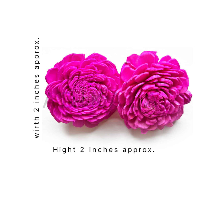 Rani Pink Sola Wood Flower Pack of 10 | Rani Pink Sola Wood Flower | Rani Pink Sola | Art Craft | Adikala Craft Store | Sola Wood