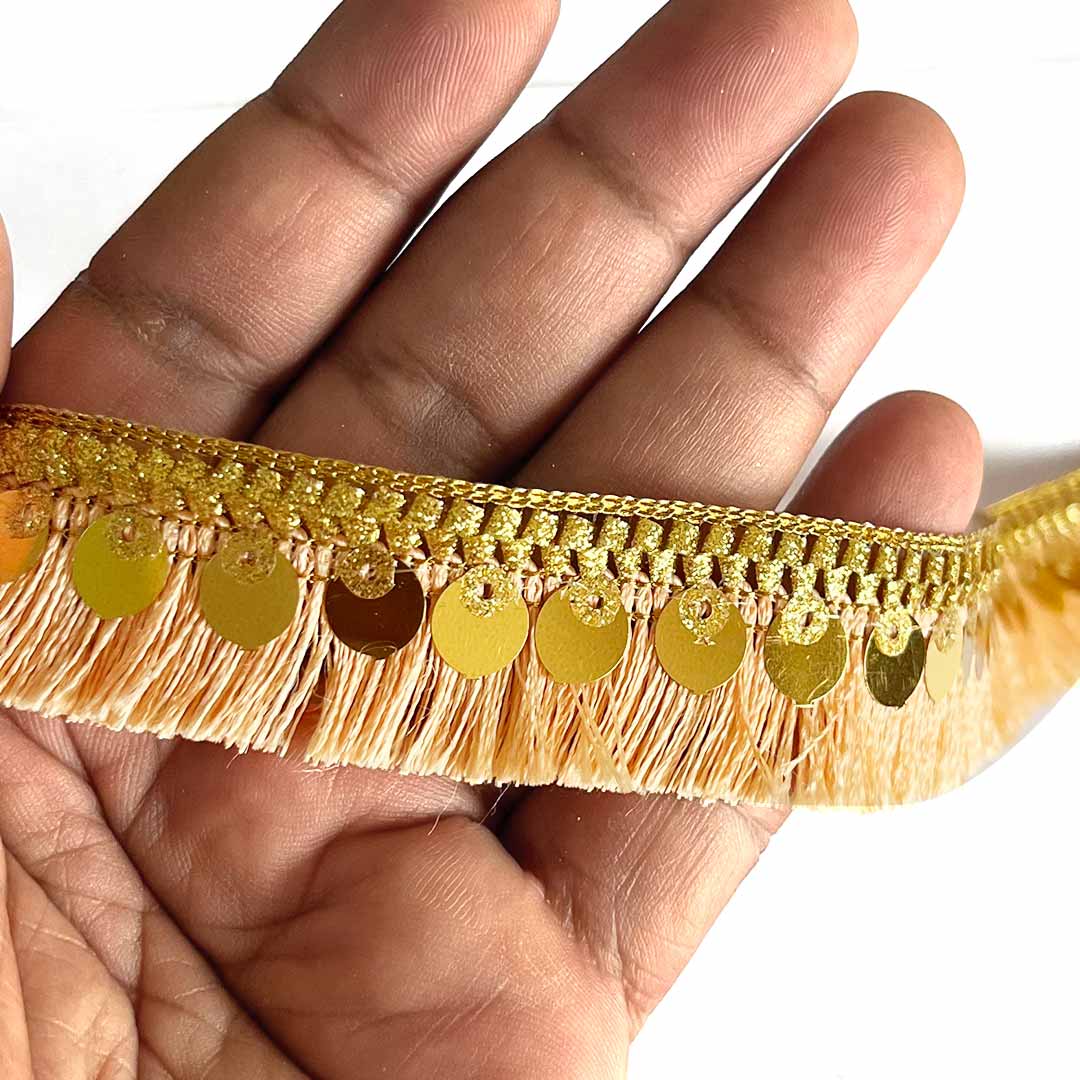 Peach Color tassels | Tassels Laces For Decor | Lace For Saree Design | Lace For Suit Design | Lace For Gown Design | Lace For Decoration | Fringe Lace | Fringe Lace Tassels | Craft | Art | Adikala Craft Store | Adikala