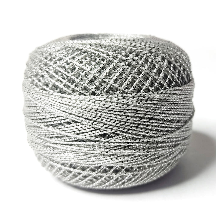 Metallic Silver Cotton Crochet Dori for Knitting, Weaving, Embroidery and Craft Making