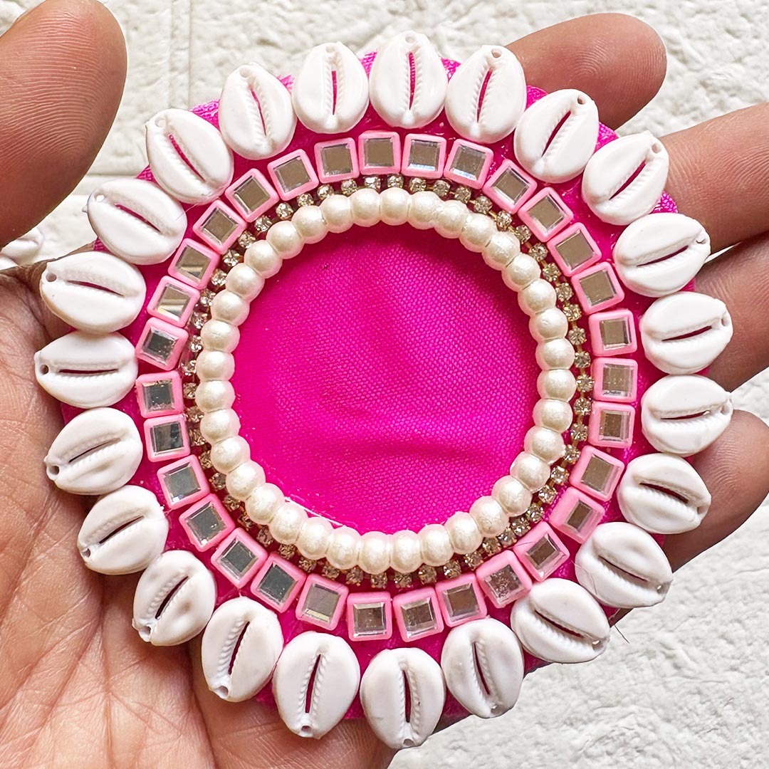 Kaudi Rhinestones Round Shape Patch Pack Of 4 For Tealight, DIY Art &amp; Crafts