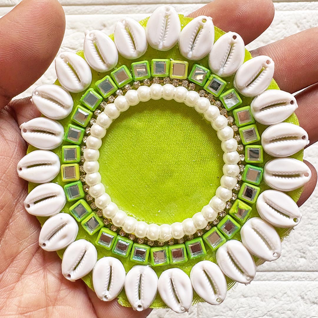 Kaudi Rhinestones Round Shape Patch Pack Of 4 For Tealight, DIY Art &amp; Crafts