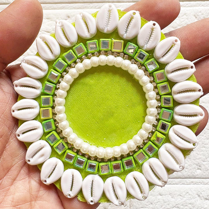 Kaudi Rhinestones Round Shape Patch Pack Of 4 For Tealight, DIY Art &amp; Crafts