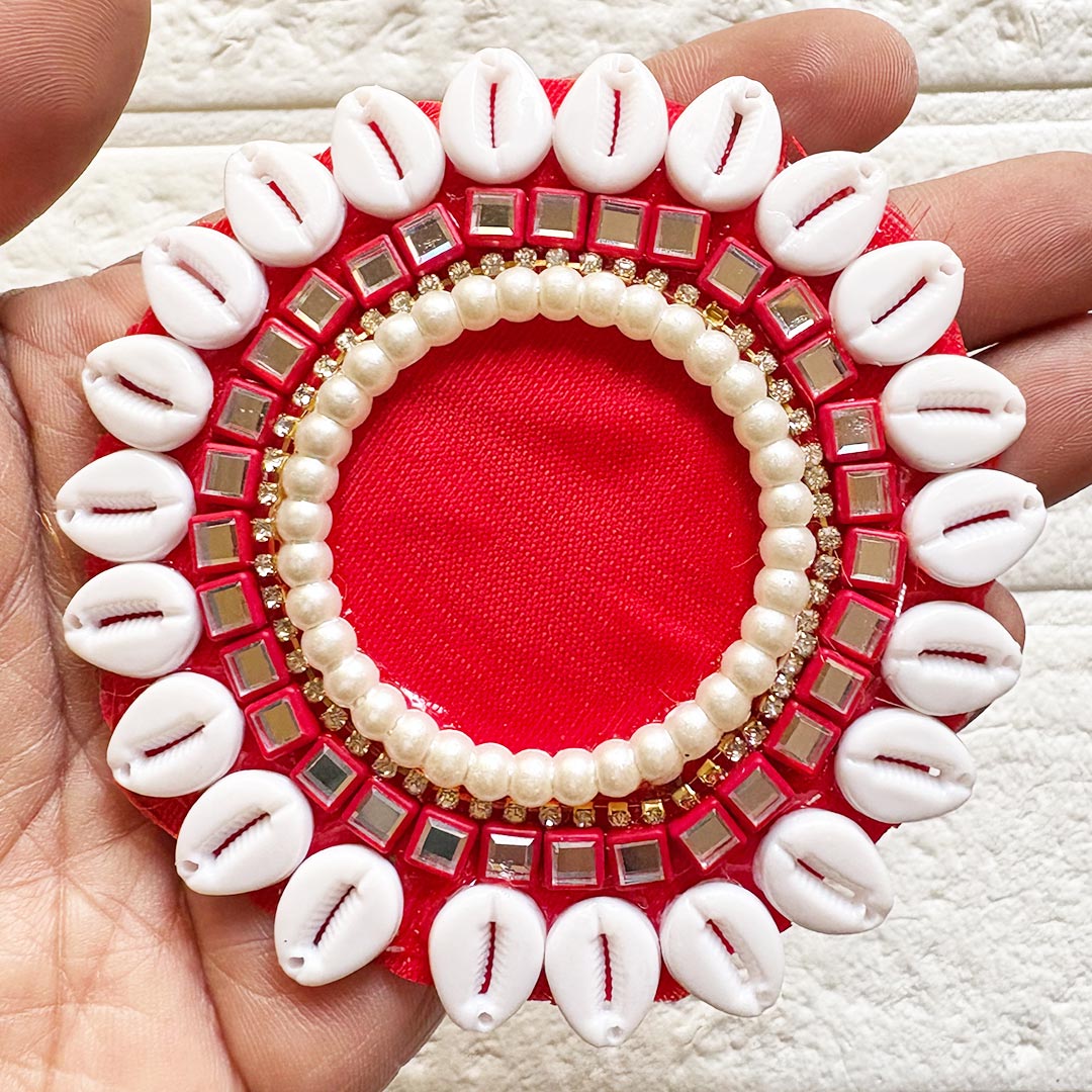 Kaudi Rhinestones Round Shape Patch Pack Of 4 For Tealight, DIY Art &amp; Crafts