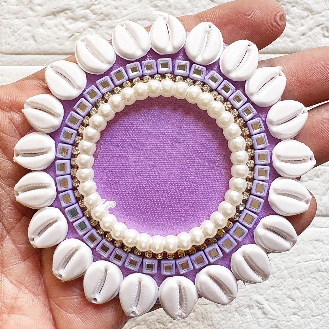 Kaudi Rhinestones Round Shape Patch Pack Of 4 For Tealight, DIY Art &amp; Crafts