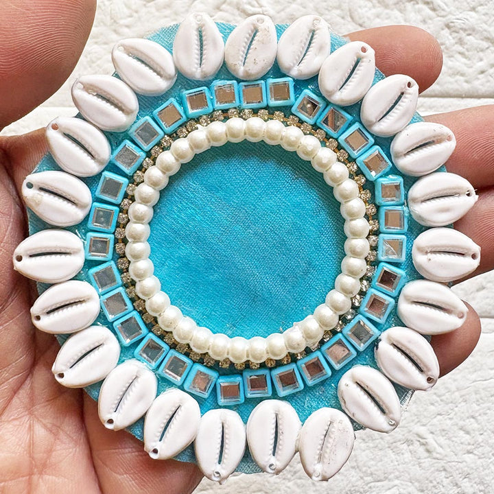 Kaudi Rhinestones Round Shape Patch Pack Of 4 For Tealight, DIY Art &amp; Crafts