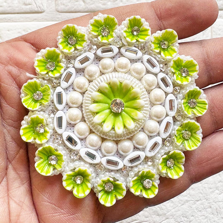 Flower Rhinestones Beads Patch Pack Of 4 For Toran, DIY Art &amp; Crafts