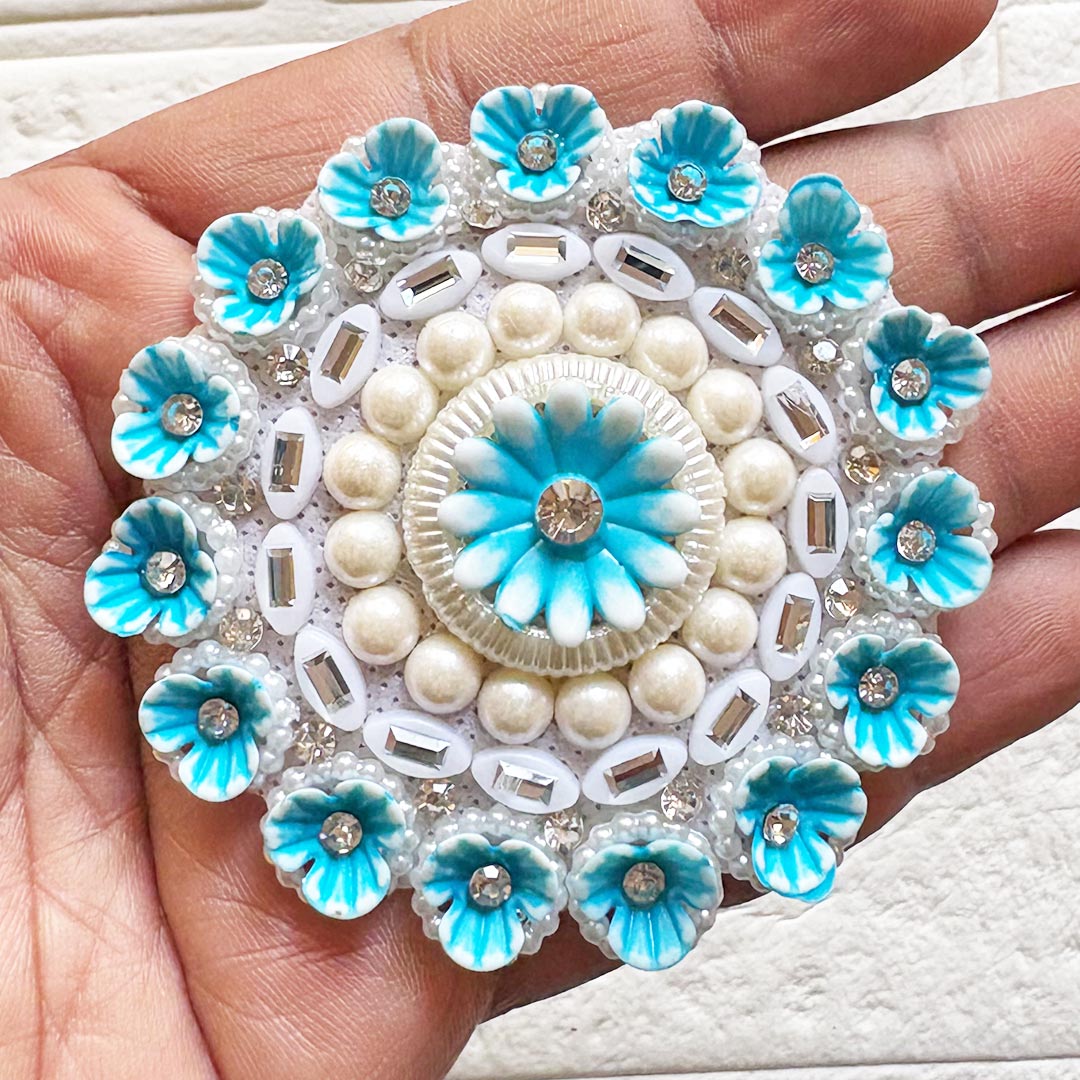 Flower Rhinestones Beads Patch Pack Of 4 For Toran, DIY Art &amp; Crafts