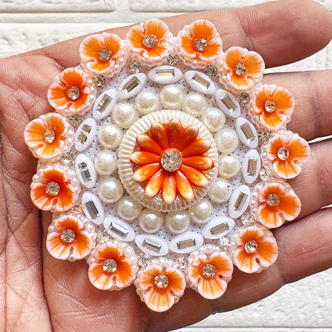 Flower Rhinestones Beads Patch Pack Of 4 For Toran, DIY Art &amp; Crafts