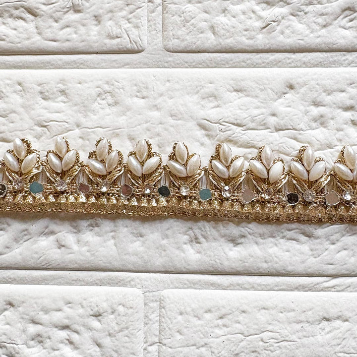 Beads and Mirror Lace for Fancy Suit, Decorative Saree and Dupatta, Luxury Lehnga