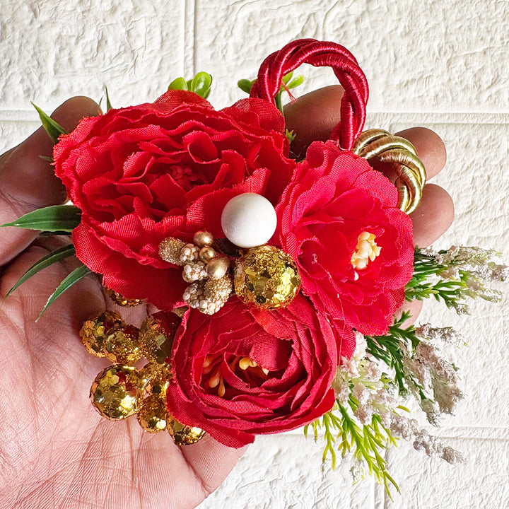 Rope Cord 3 Flower Bunch Pack Of 4 for Trousseau & Gift Packaging, Wedding & Festive Decoration