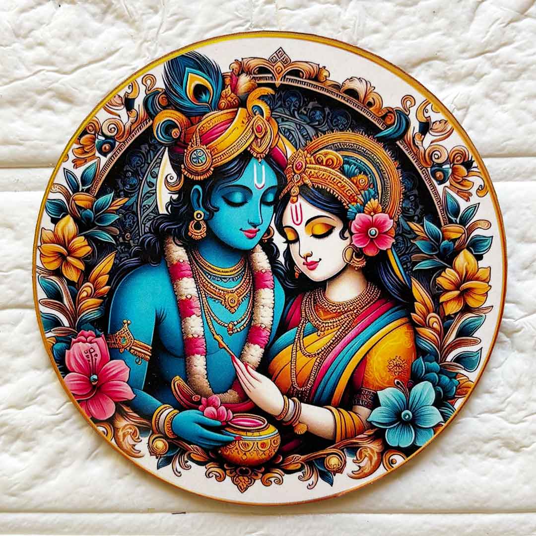 Radha Krishna D2 Cutout Pack of 10 For Wall Hanging Decoration | Diwali Decoration | Temple, Main Door Entrance