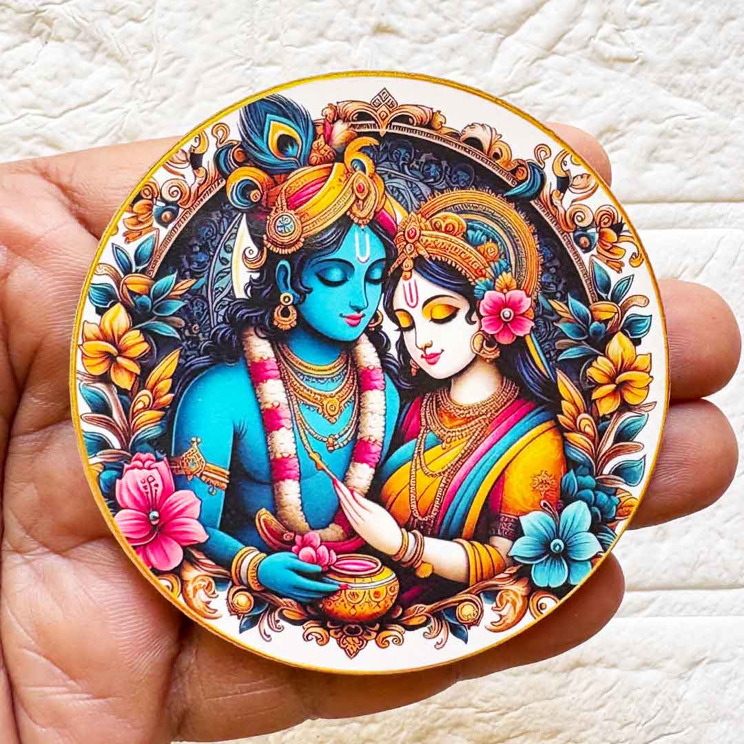 Radha Krishna D2 Cutout Pack of 10 For Wall Hanging Decoration | Diwali Decoration | Temple, Main Door Entrance