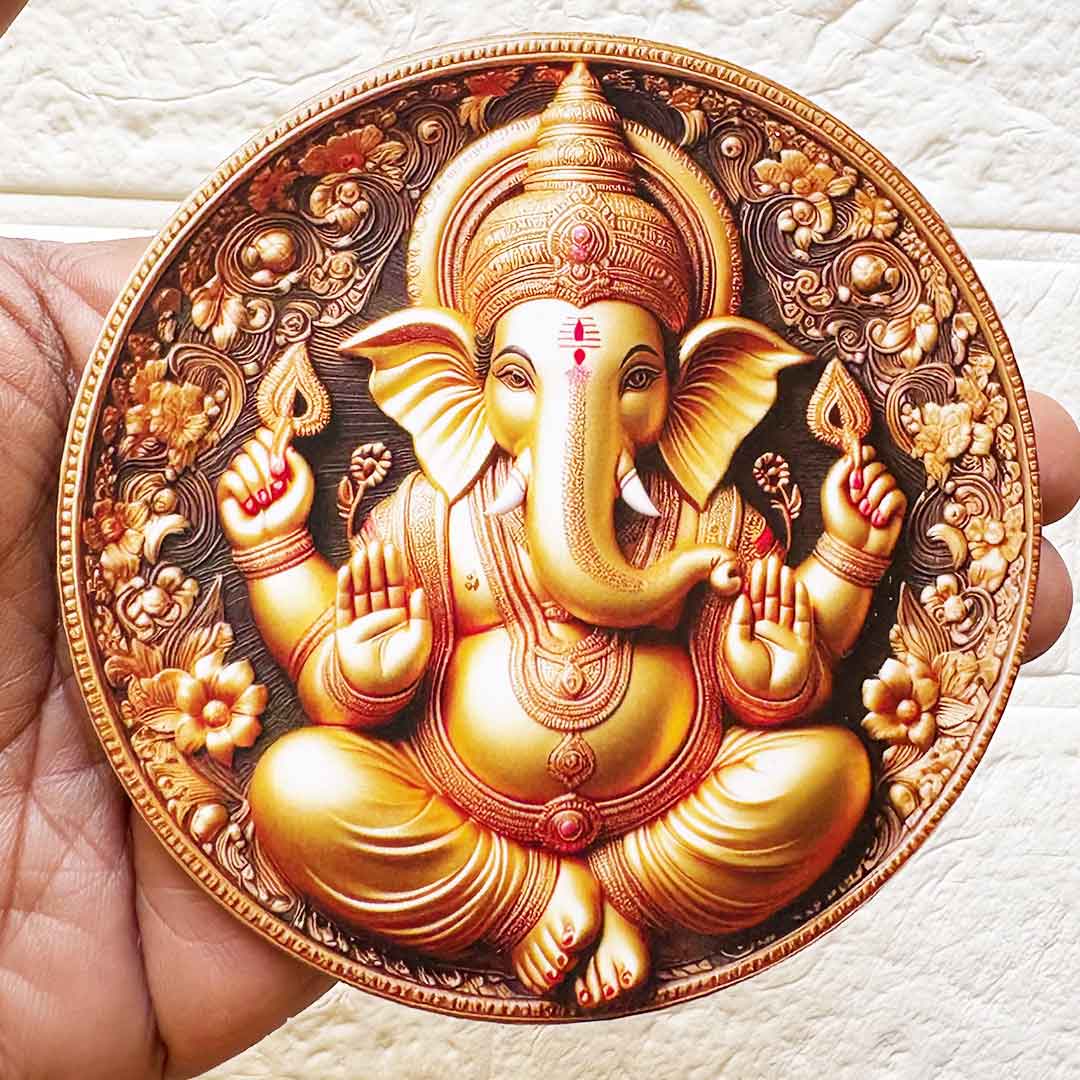 Lord Ganesha MDF D3 Cutout Pack of 10 | 2 & 4 Inch Diwali Décor