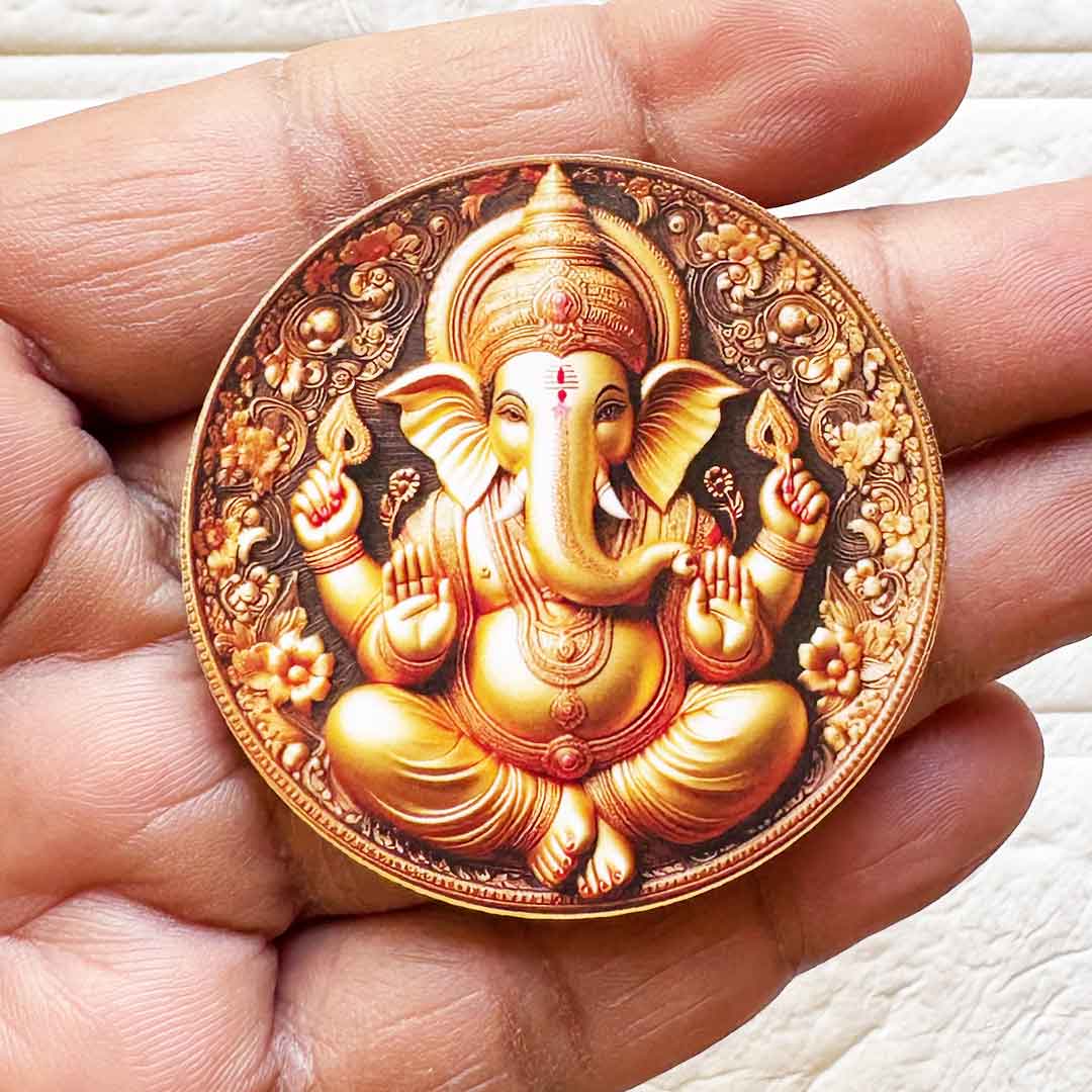 Lord Ganesha MDF D3 Cutout Pack of 10 | 2 & 4 Inch Diwali Décor
