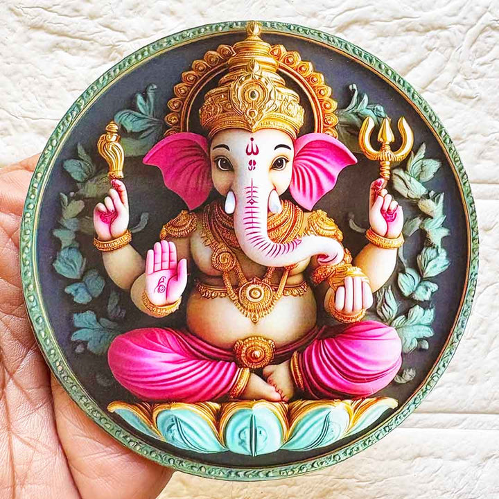 Lord Ganpati Ji D4 Cutout Pack of 10 For Wall Hanging Decoration | Diwali Decoration | Temple, Main Door Entrance