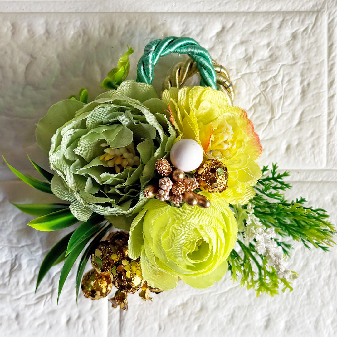 Rope Cord 3 Flower Bunch Pack Of 4 for Trousseau & Gift Packaging, Wedding & Festive Decoration