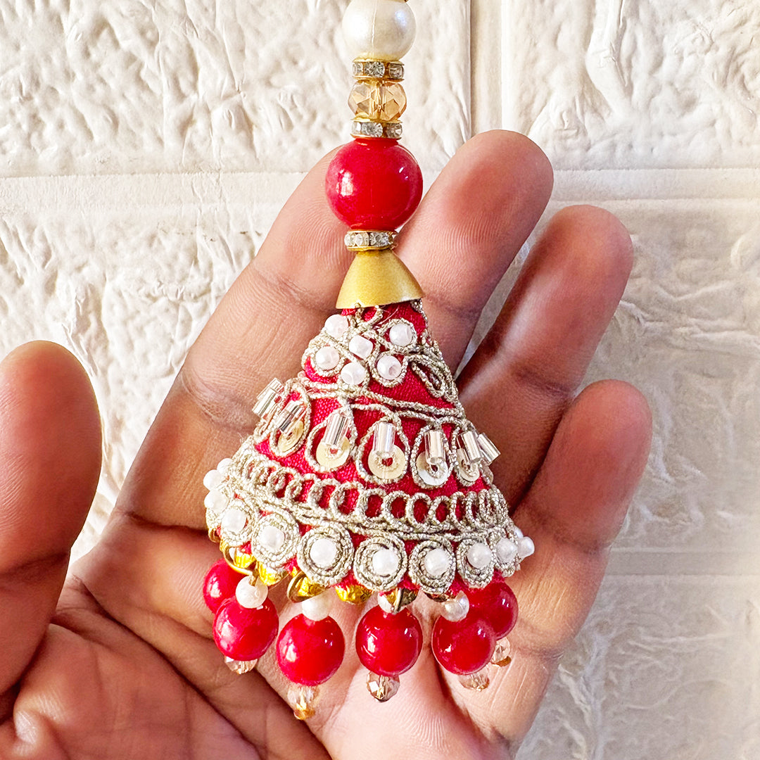 Handmade cone nalki Latkan Tassel Set of 2 for Saree Pallu, Blouse, Suits, Dupatta, Lehenga