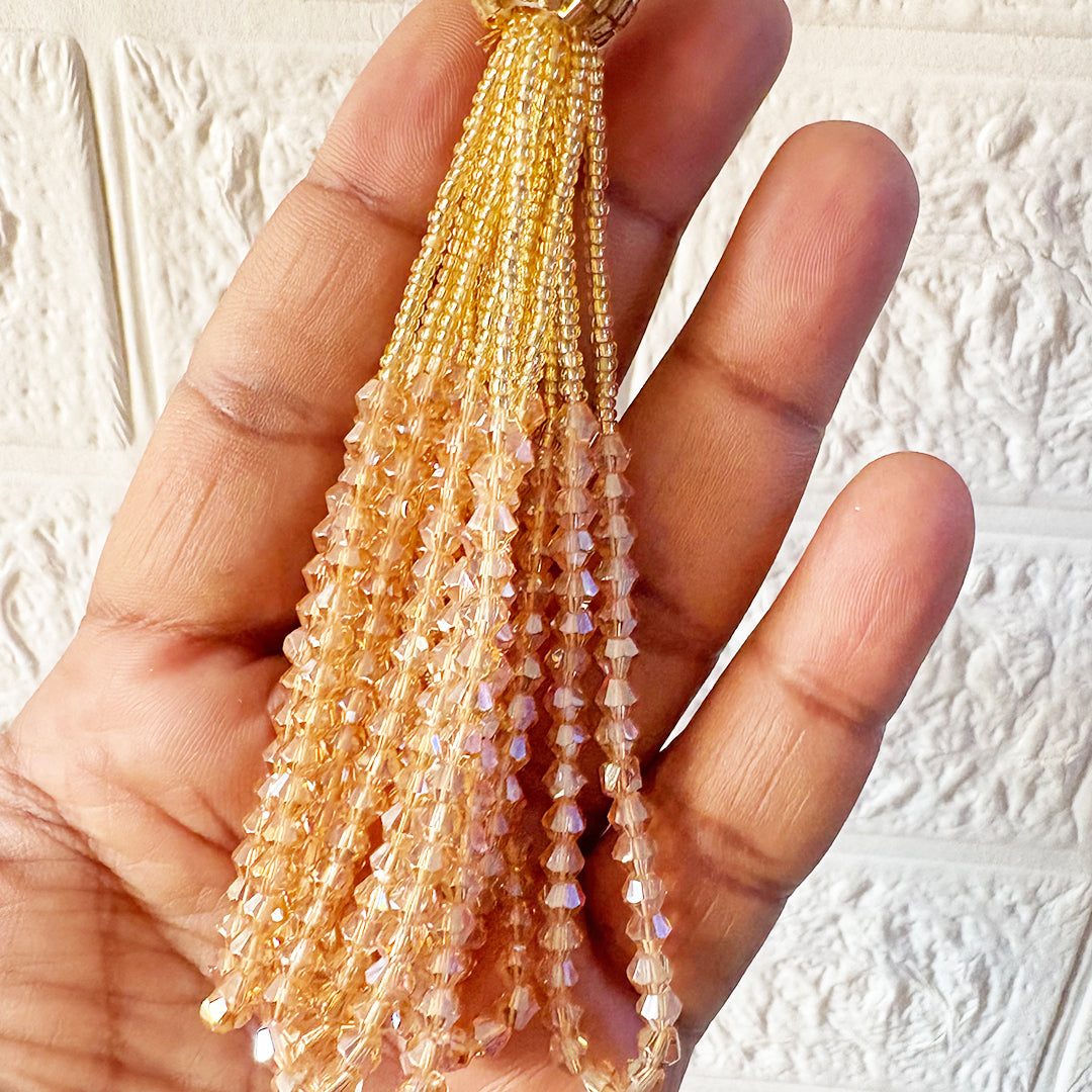 3 Cutdana Latkan Tassel Pack of 2 for Saree Pallu, Blouse, Suits, Dupatta, Lehenga