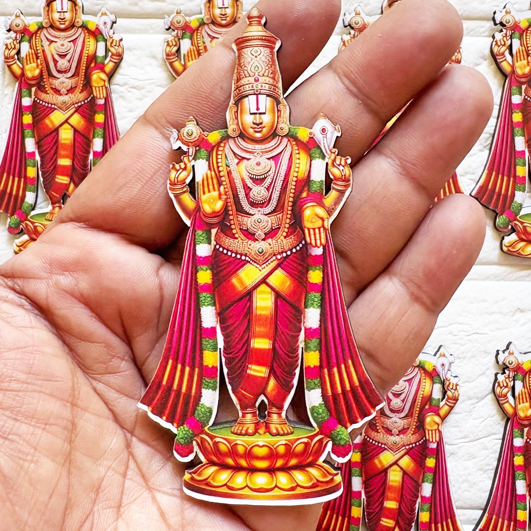 Lord Balaji 4 Inch Cutout Pack of 10 | Temple &amp; Diwali Decoration