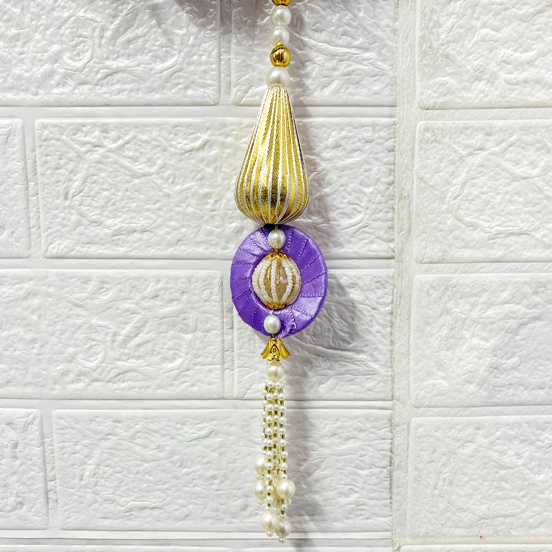 Purple Floral Toran 40 Inch Door Hanging | Bandanwar for Home Entrance &amp; Mandir Decoration | Adikala