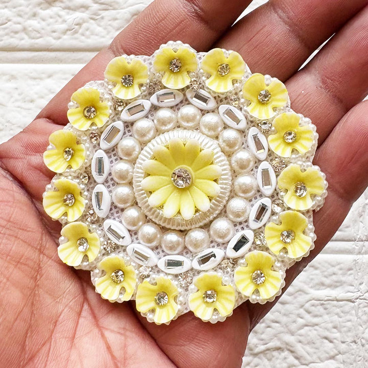 Flower Rhinestones Beads Patch Pack Of 4 For Toran, DIY Art &amp; Crafts