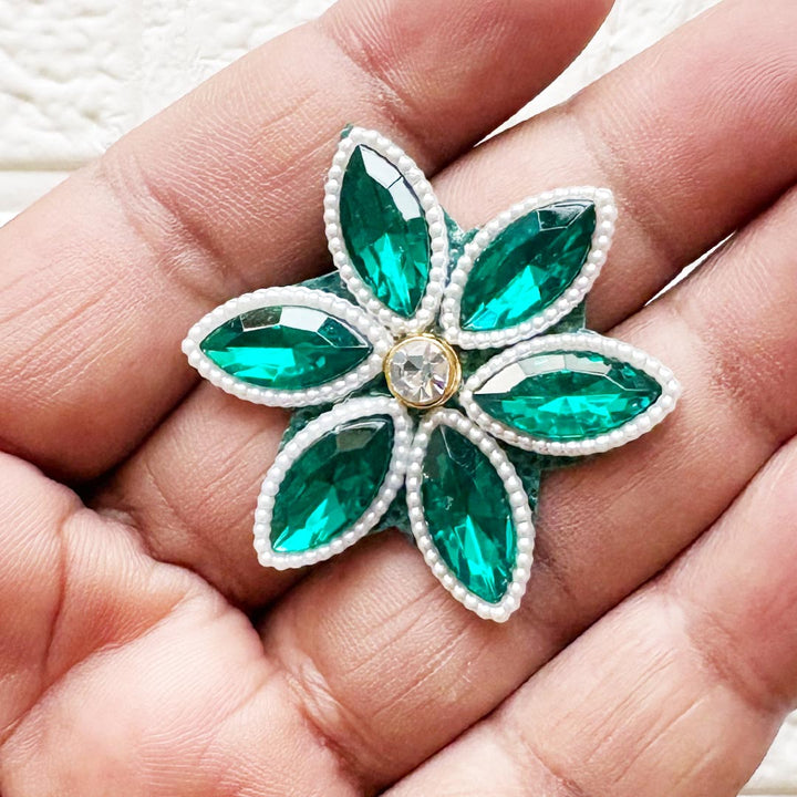 Rhinestone Star Shape Patch Pack of 10 for Laddu Gopal Dress | DIY Craft Decoration | Adikala