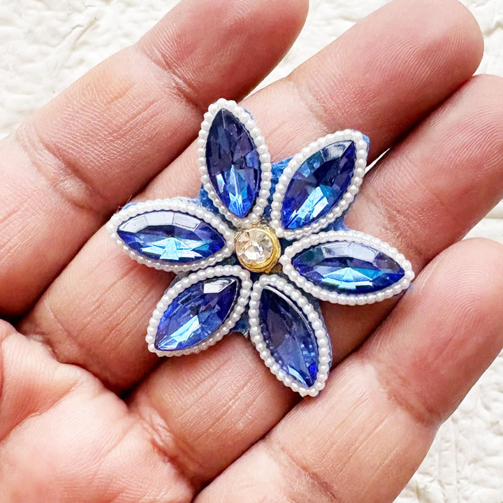 Rhinestone Star Shape Patch Pack of 10 for Laddu Gopal Dress | DIY Craft Decoration | Adikala