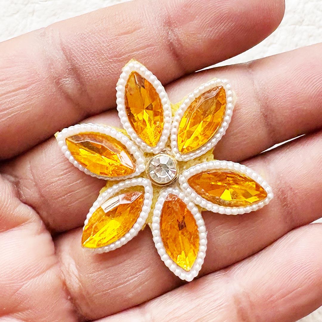 Rhinestone Star Shape Patch Pack of 10 for Laddu Gopal Dress | DIY Craft Decoration | Adikala