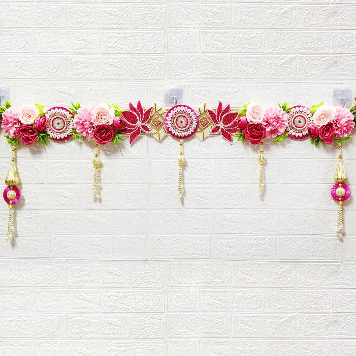 Rani Floral Toran 40 Inch Door Hanging | Bandanwar for Home Entrance &amp; Mandir Decoration | Adikala